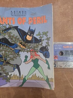 Batman The Animated Series "Plants of Peril" Comic and Tape - Blue/Green